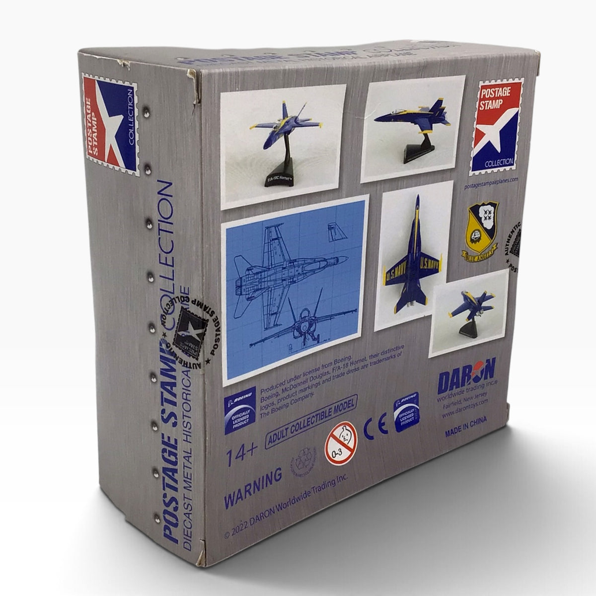 F/A-18C Hornet Blue Angels Diecast Scale Model Airplane (2022) – Postage Stamp Collection