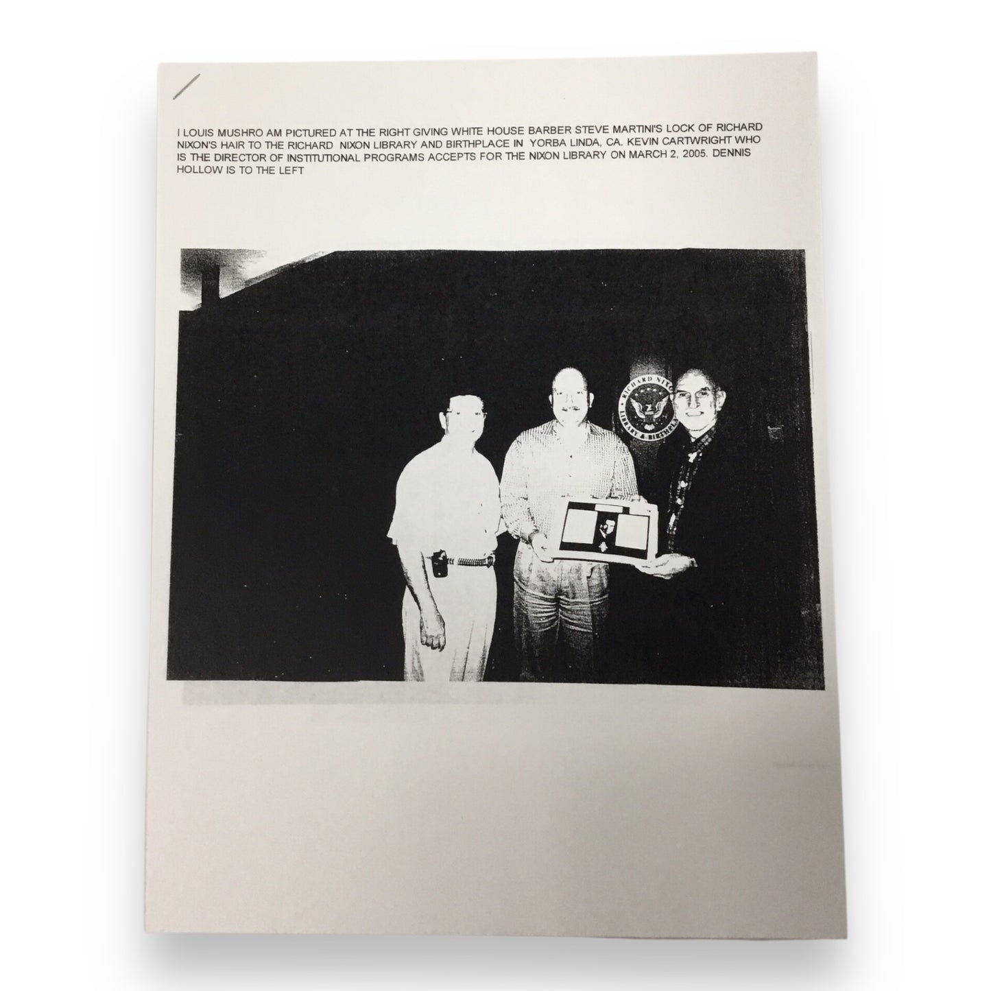 Lyndon B. Johnson Hair Clipping with COA