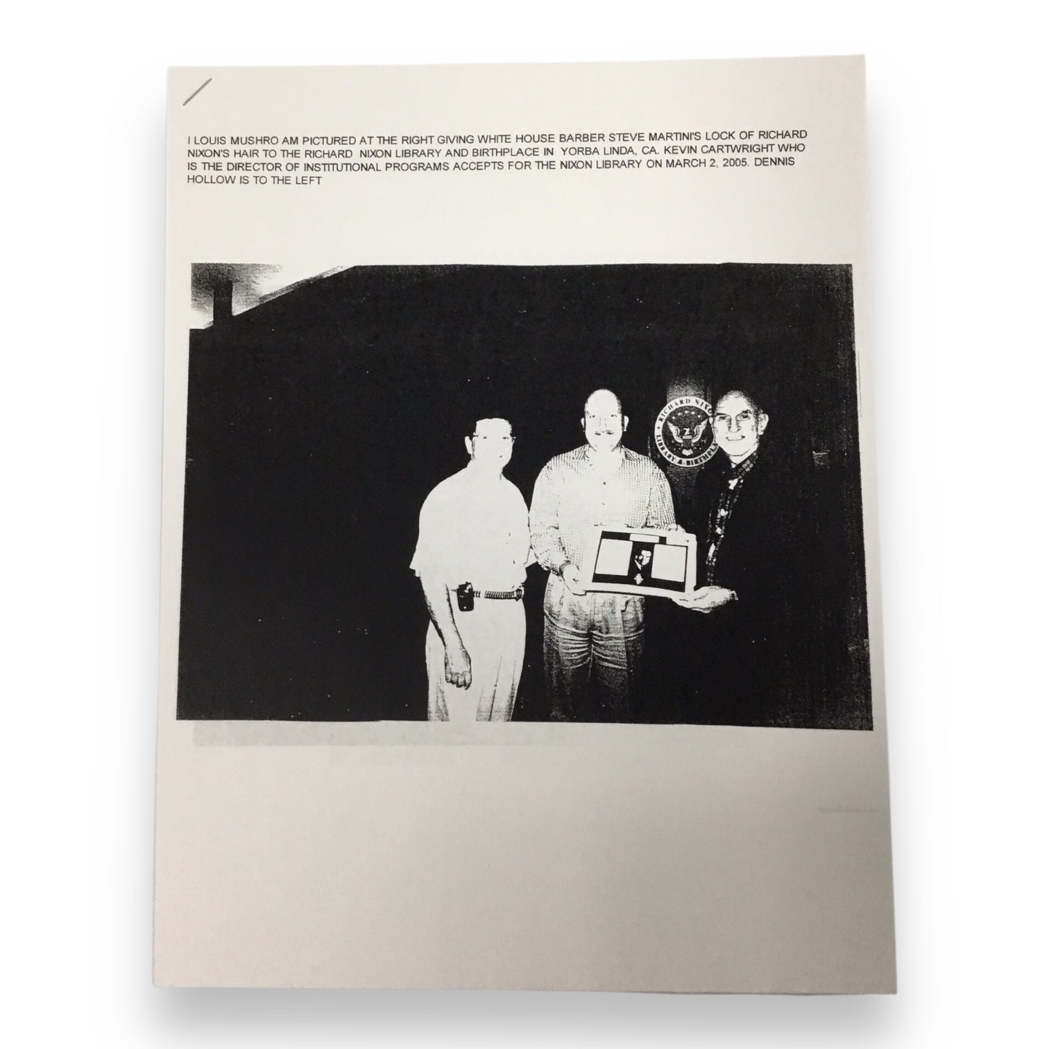 Lyndon B. Johnson Hair Clipping with COA