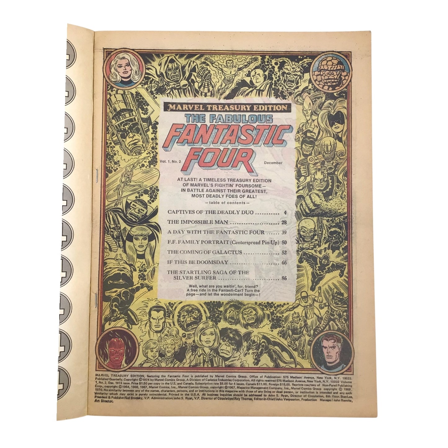 The Fabulous Fantastic Four – Marvel Treasury Edition Vol. 1 #2 (December 1974) - NM/VF