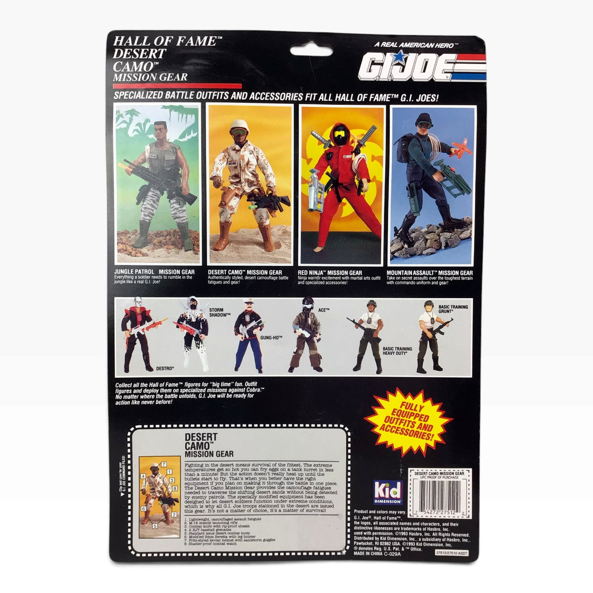 GI Joe Desert Camo Mission Gear Set (1993) – Hasbro Hall of Fame #27512
