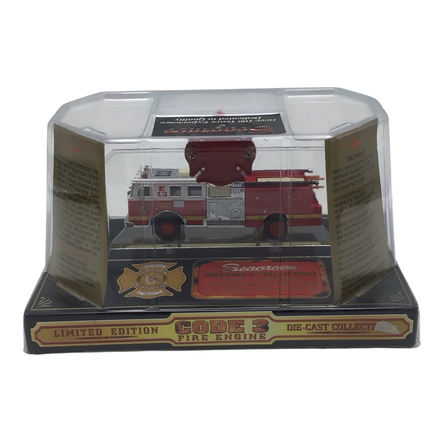 Code 3 Fire Engine E13 Limited Edition Die Cast Collectible