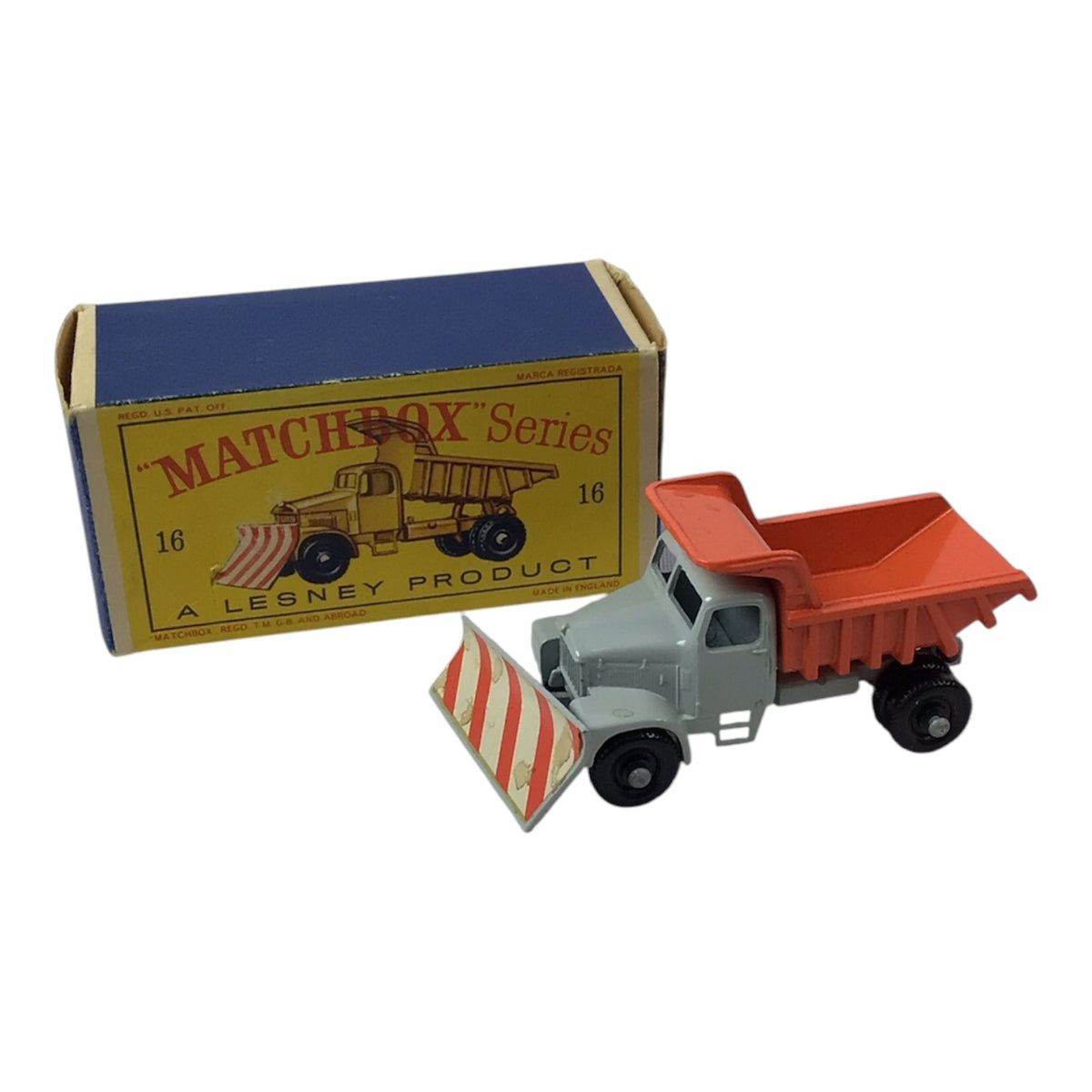 Lesney Matchbox Series #16 Scammell "Mountaineer" Snowplough w/ Original Box