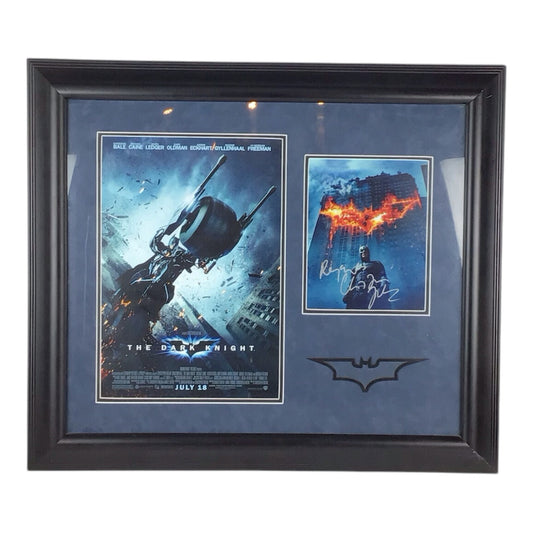 Framed The Dark Knight Display - Signed by Christian Bale