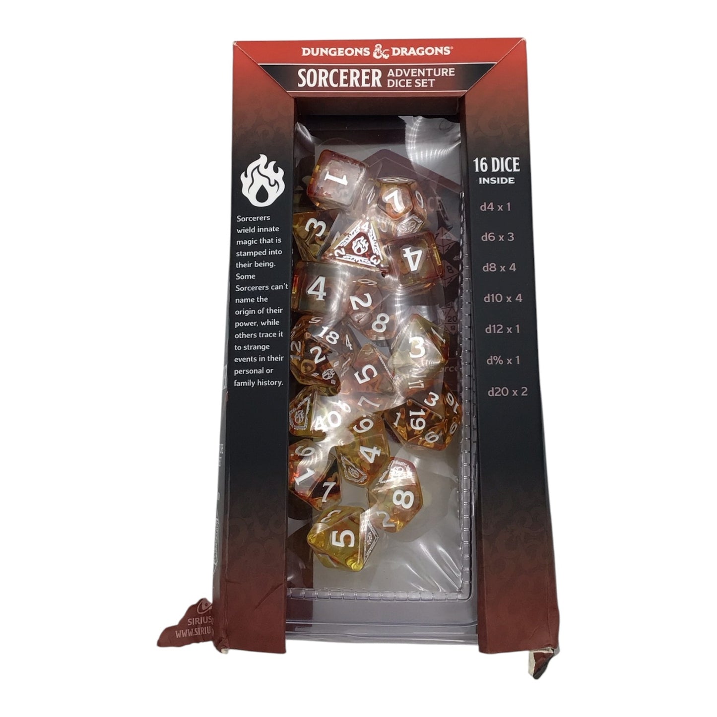 Dungeons & Dragons Sorcerer Dice Set - 16 Dice Included