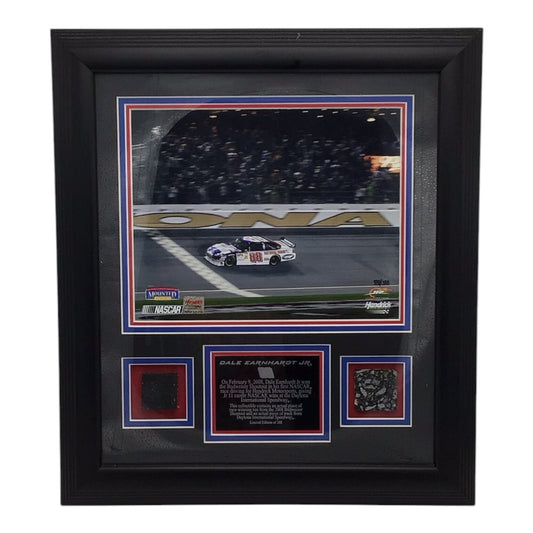 Dale Earnhardt Jr. 2008 Budweiser Shootout Tire & Track Pieced - Framed Limited Edition 88/388