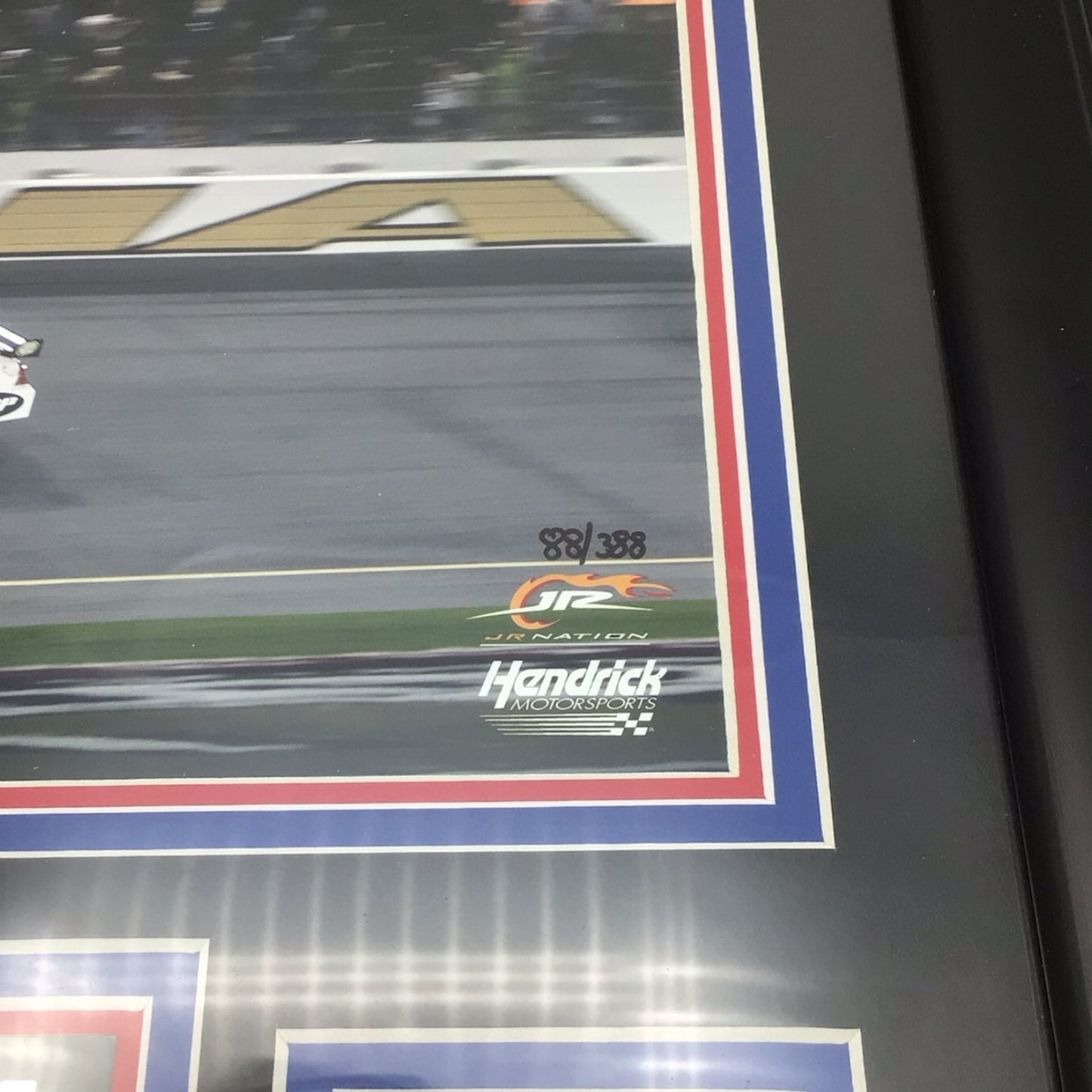 Dale Earnhardt Jr. 2008 Budweiser Shootout Tire & Track Pieced - Framed Limited Edition 88/388