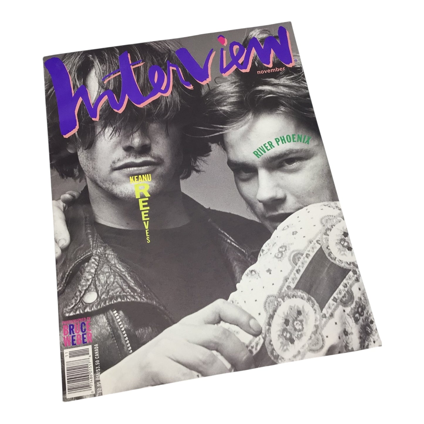 Interview Magazine – November 1991 – Keanu Reeves & River Phoenix Cover