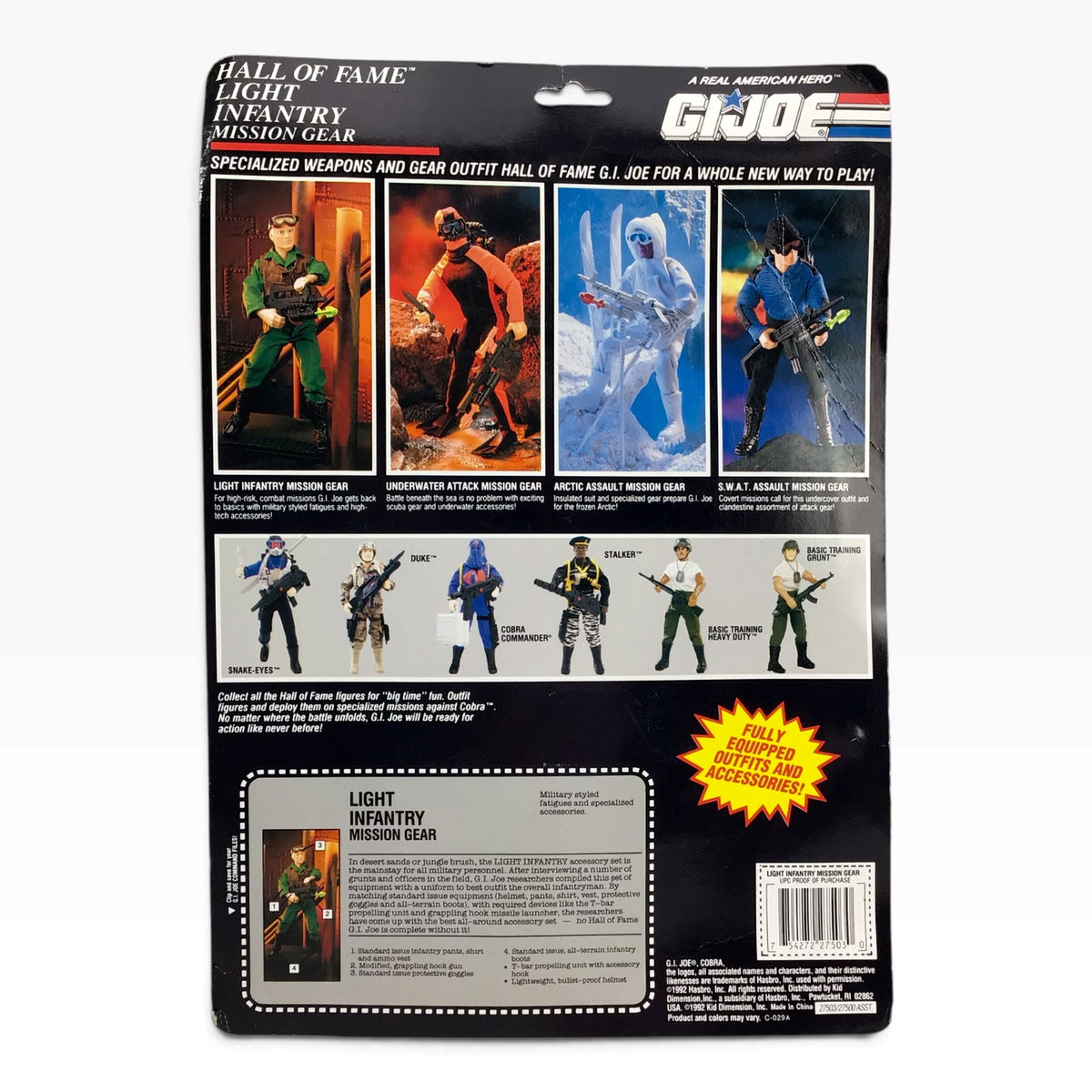 GI Joe Light Infantry Mission Gear Set (1992) – Hasbro Hall of Fame #27503