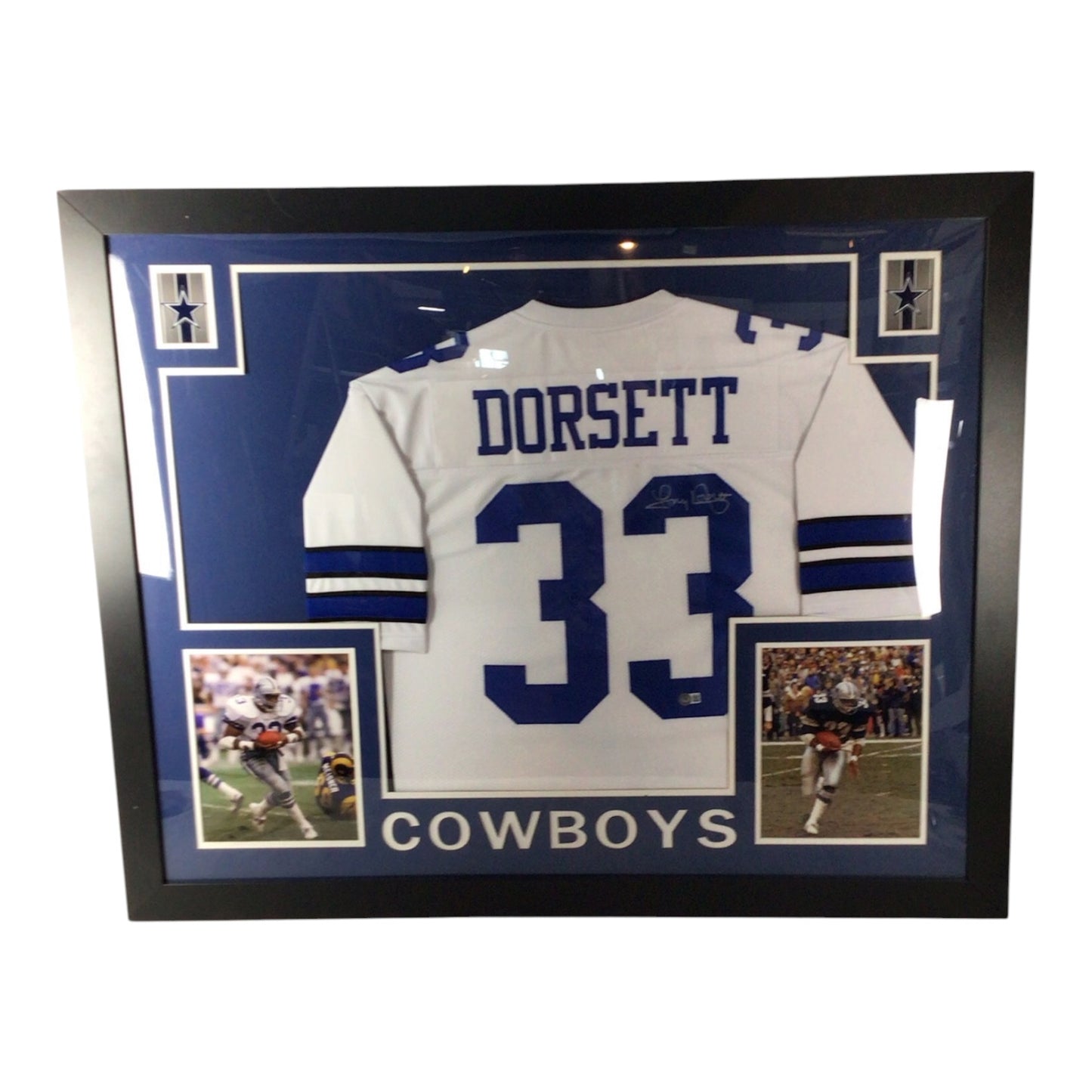 Framed Tony Dorsett Signed Dallas Cowboys Jersey - Beckett Certified