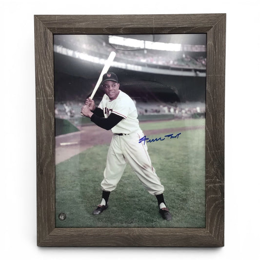 Framed Willie Mays Signed Photo