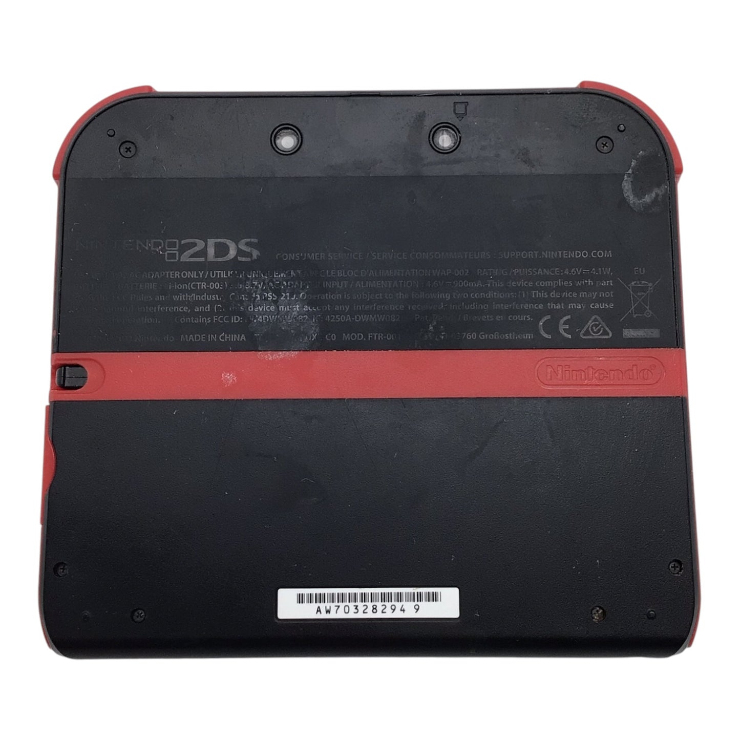 Nintendo 2DS w/ Charger RED - Tested & Working
