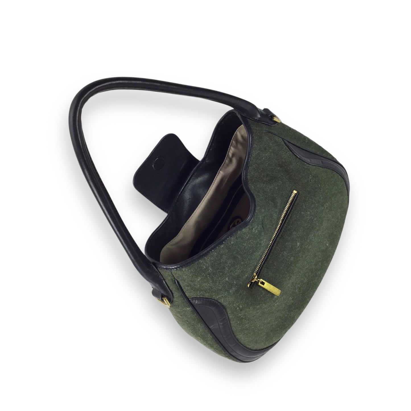 BRAHMIN Olive Green Fabric Handbag