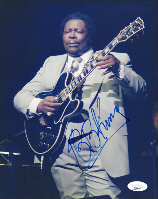 B.B. King Signed Photo 8x10, JSA and PSA Letter Double Certified Authentic QQ28781