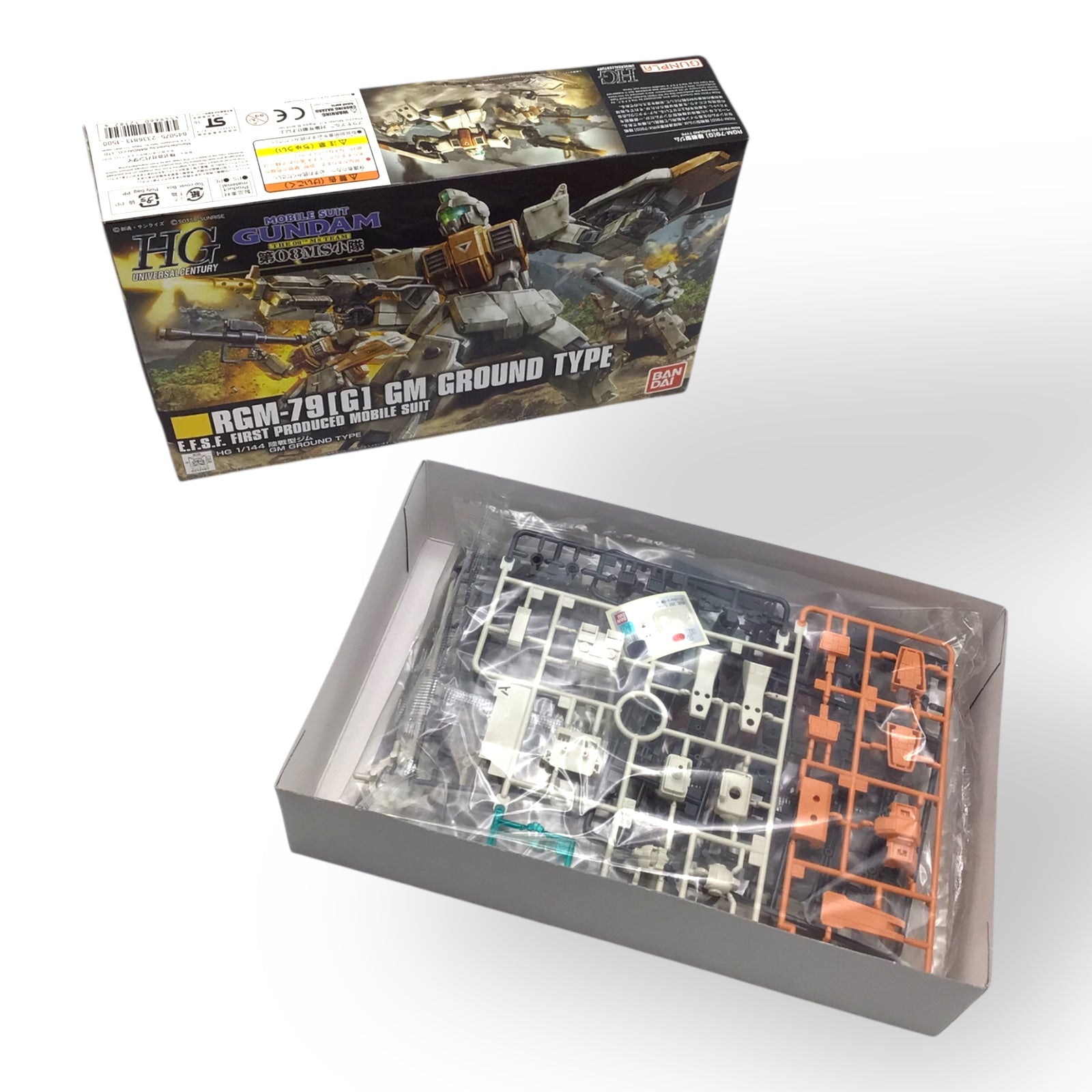 Bandai HG 1/144 RGM-79(G) GM Ground Type Model Kit – Open Box, Complete