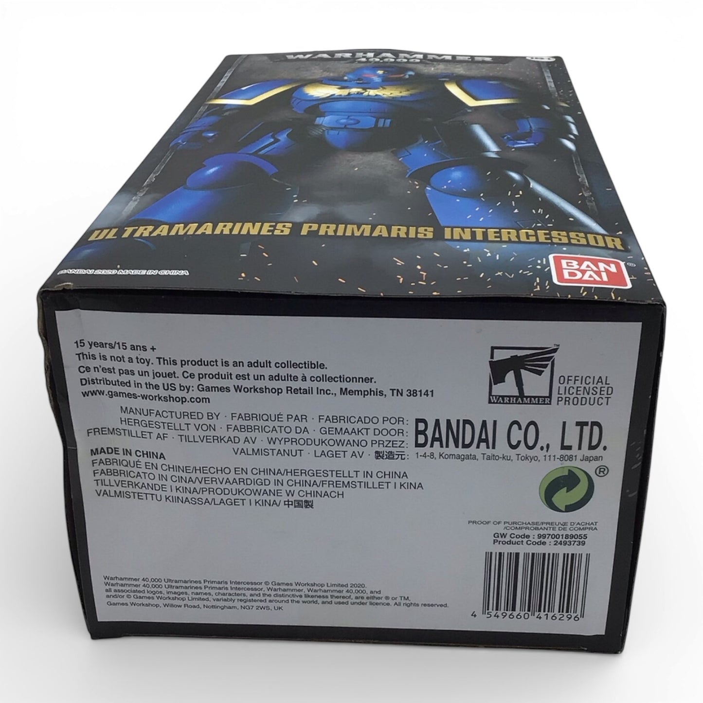 Bandai Warhammer 40k Ultramarines Primaris Intercessor Action Figure