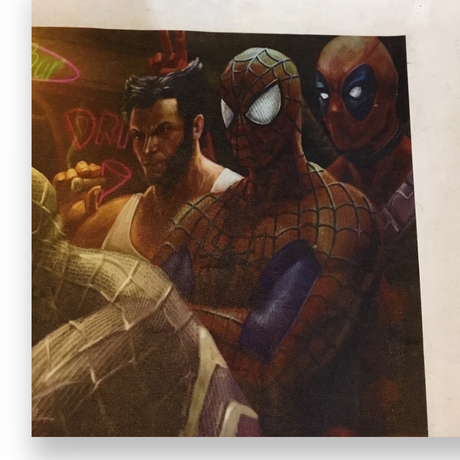 Bane Vs. Venom Arm Wrestling Print Poster