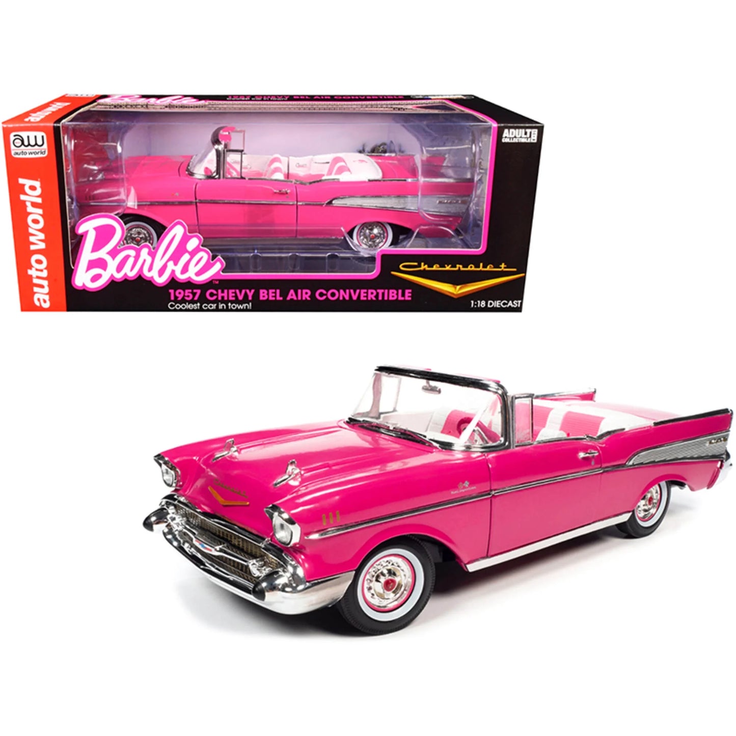 Barbie 1957 Chevy Bel Air Convertible 1:18 Scale Die Cast Car