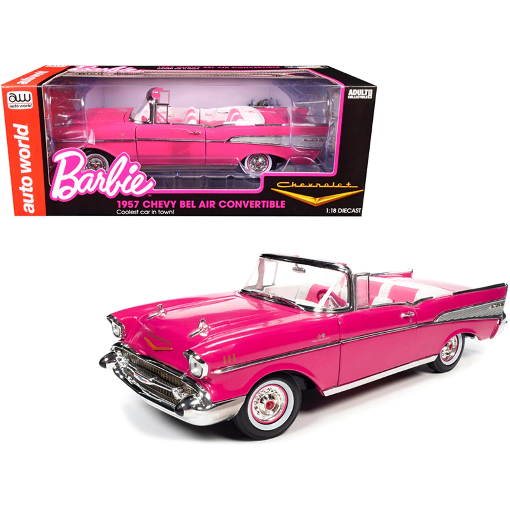 Barbie 1957 Chevy Bel Air Convertible 1:18 Scale Die Cast Car