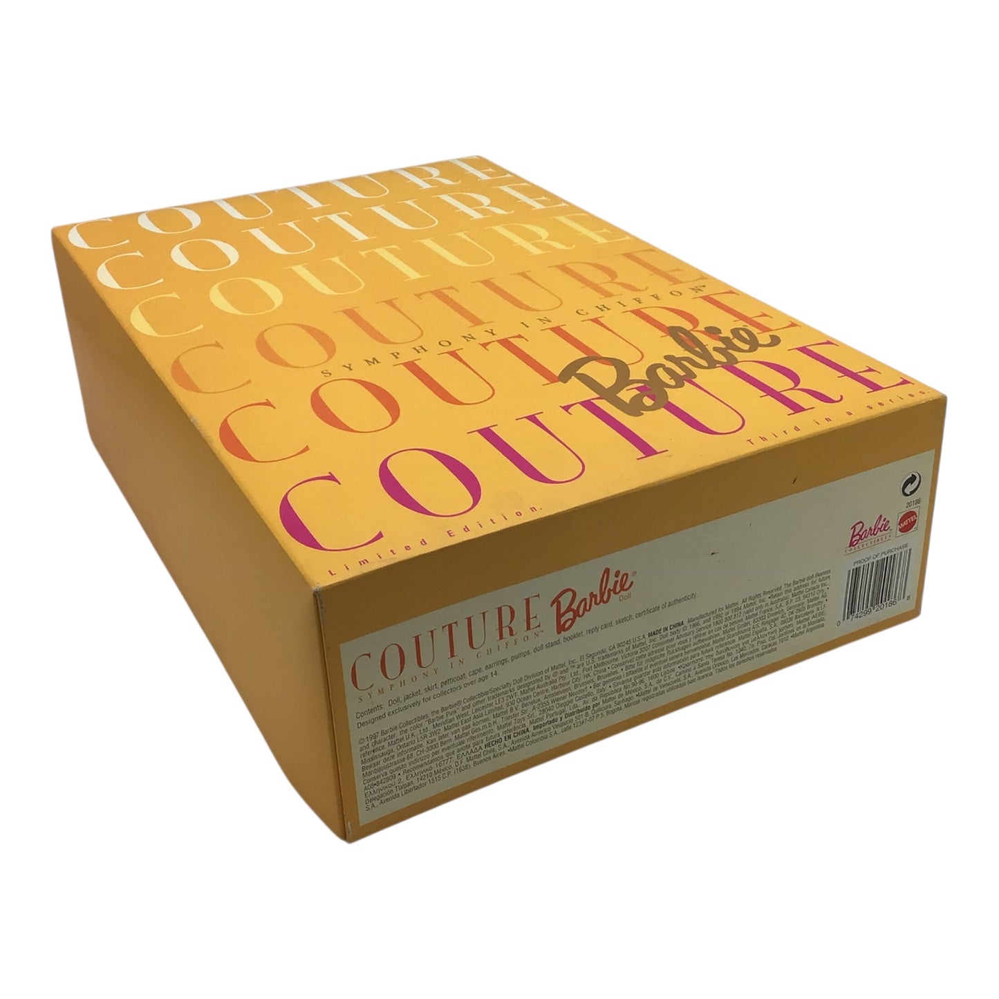 Barbie Couture Collection: Symphony in Chiffon – Limited Edition, Third in Series (New in Box)