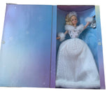 Barbie Winter Reflection VTG 2002 Blonde Doll White Christmas Dress Original Box