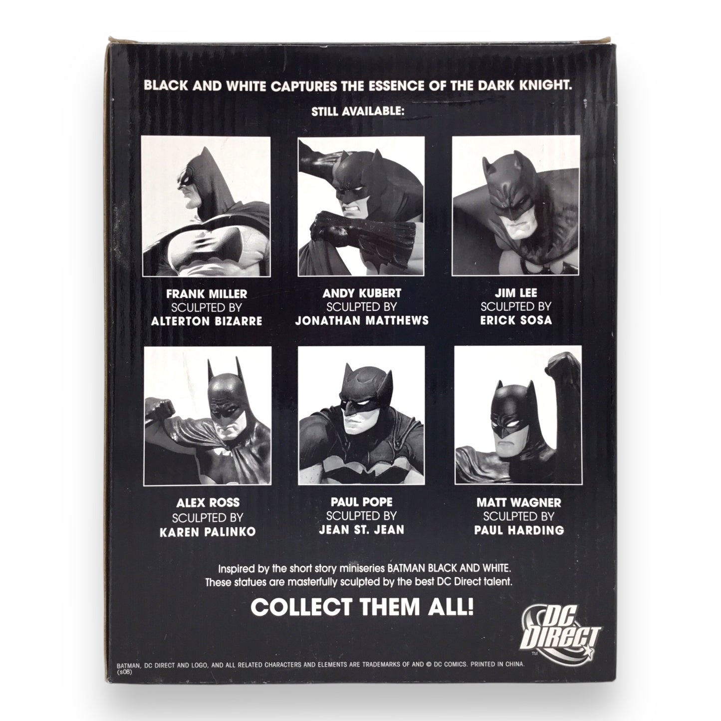 Batman Black and White Statue by DC Direct – Based on the Art of Bob Kane