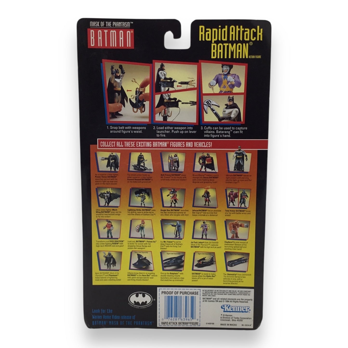 Batman Mask of the Phantasm Action Figure with Escape Hook and Utility Belt