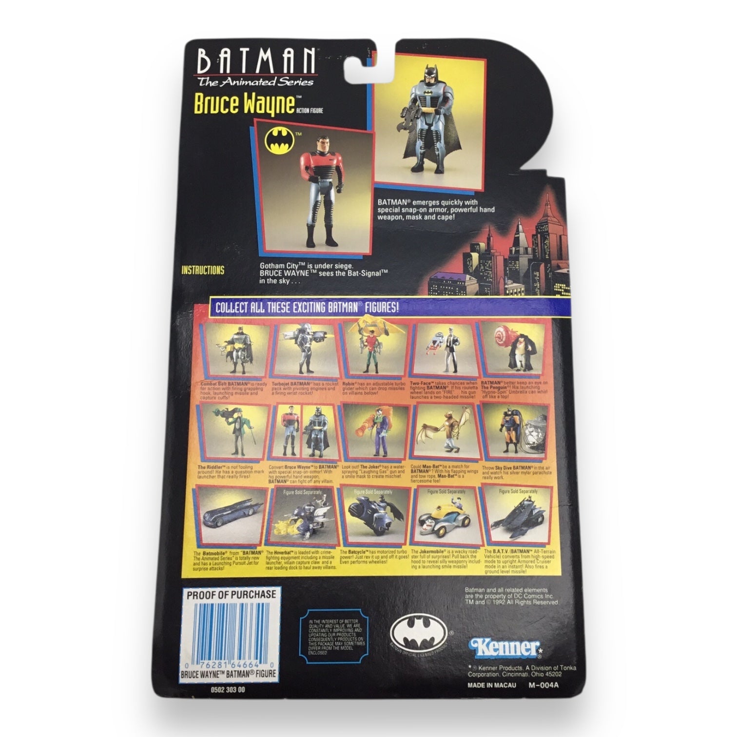 Batman The Animated Series Bruce Wayne Action Figure with Batman Armor 1992