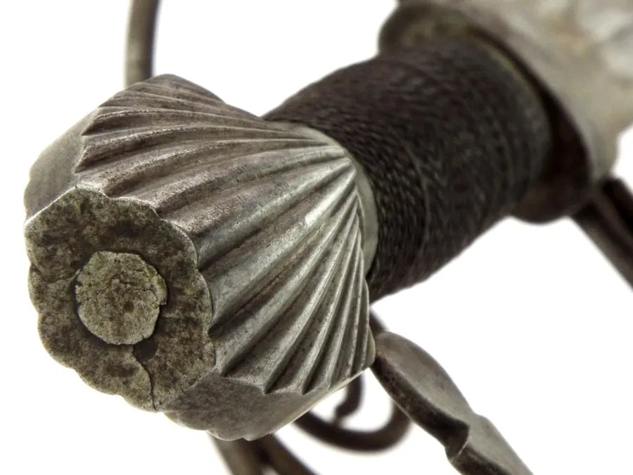 Beautiful French Swept-Hilt Rapier Sword w/ Edged & Etched Blade