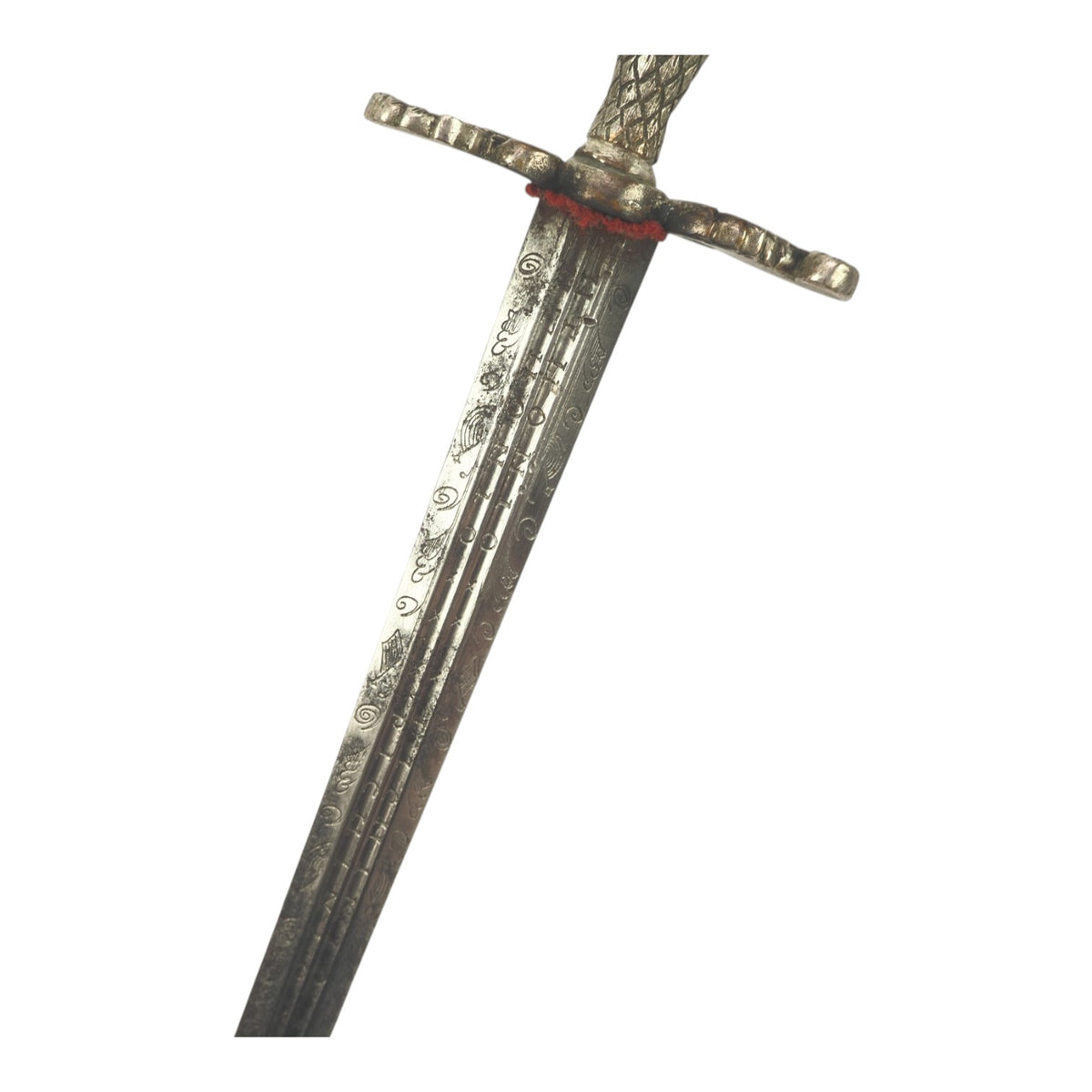 Beautiful Silver-Hilt Stiletto Dagger w/ Fullers, Ornate Design, Expert Provenance | 17-18th Century