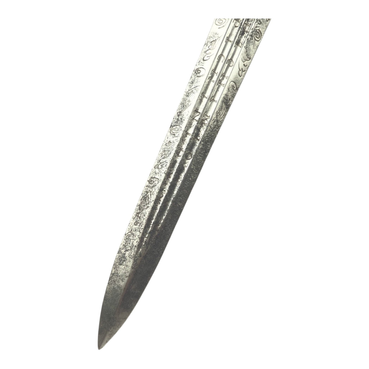 Beautiful Silver-Hilt Stiletto Dagger w/ Fullers, Ornate Design, Expert Provenance | 17-18th Century