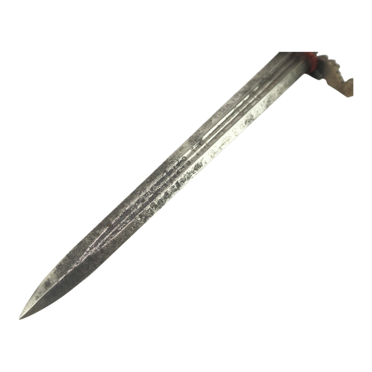 Beautiful Silver-Hilt Stiletto Dagger w/ Fullers, Ornate Design, Expert Provenance | 17-18th Century