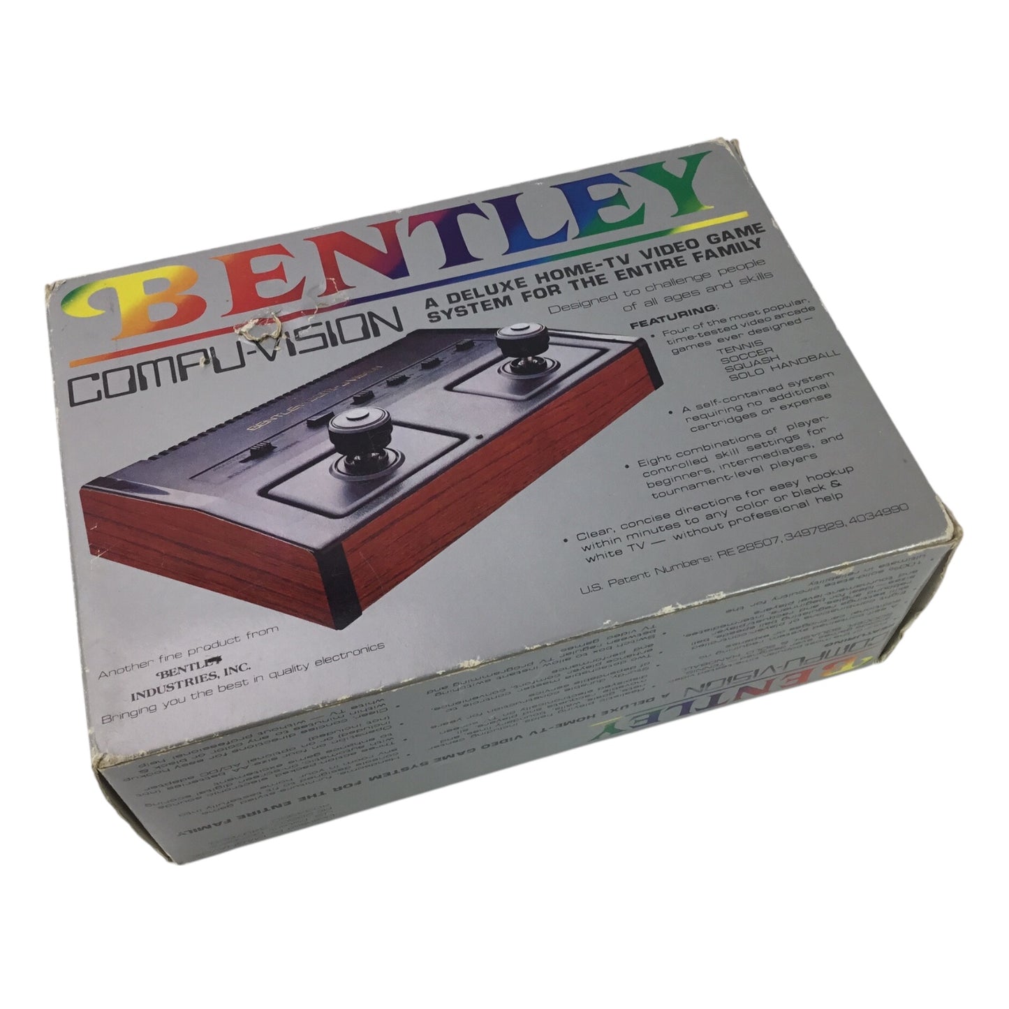 Bentley Compu-Vision Pong Clone Console - In Box - 1980s - Untested