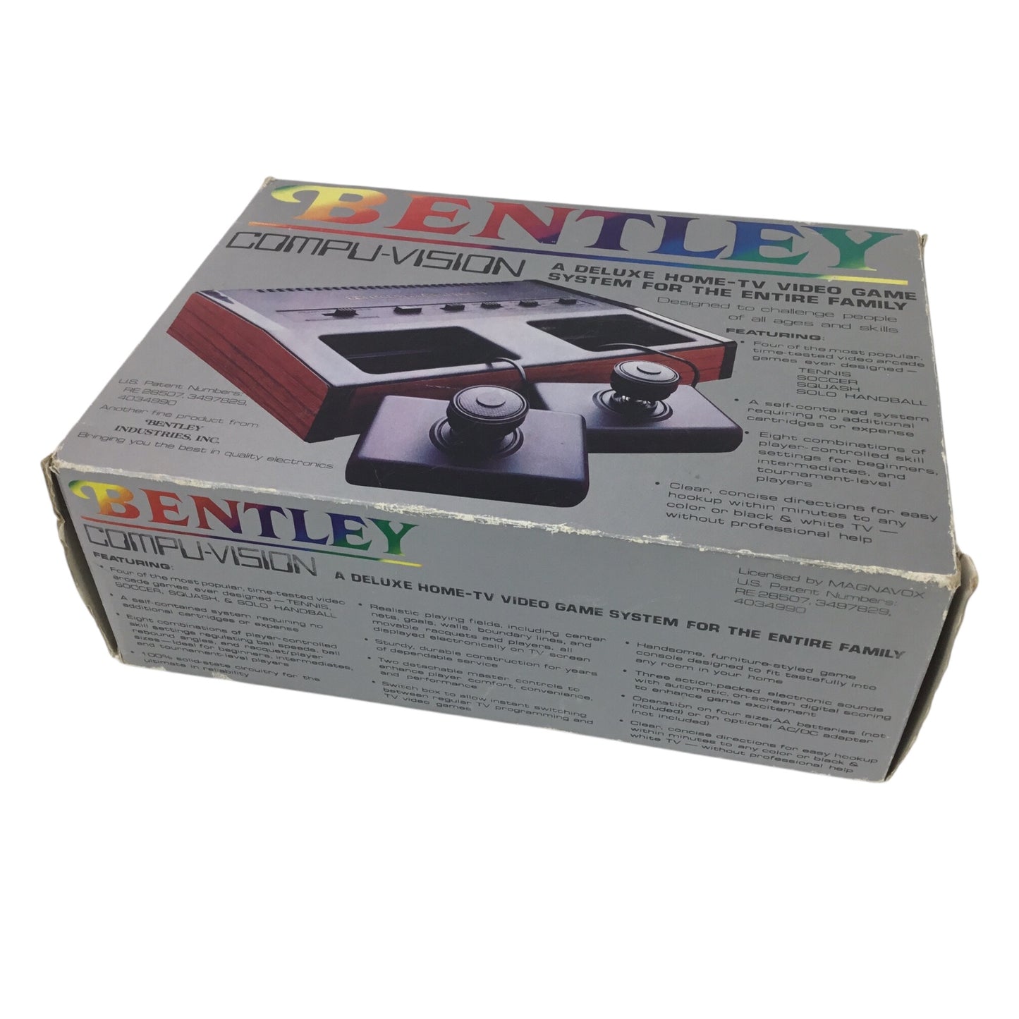 Bentley Compu-Vision Pong Clone Console - In Box - 1980s - Untested
