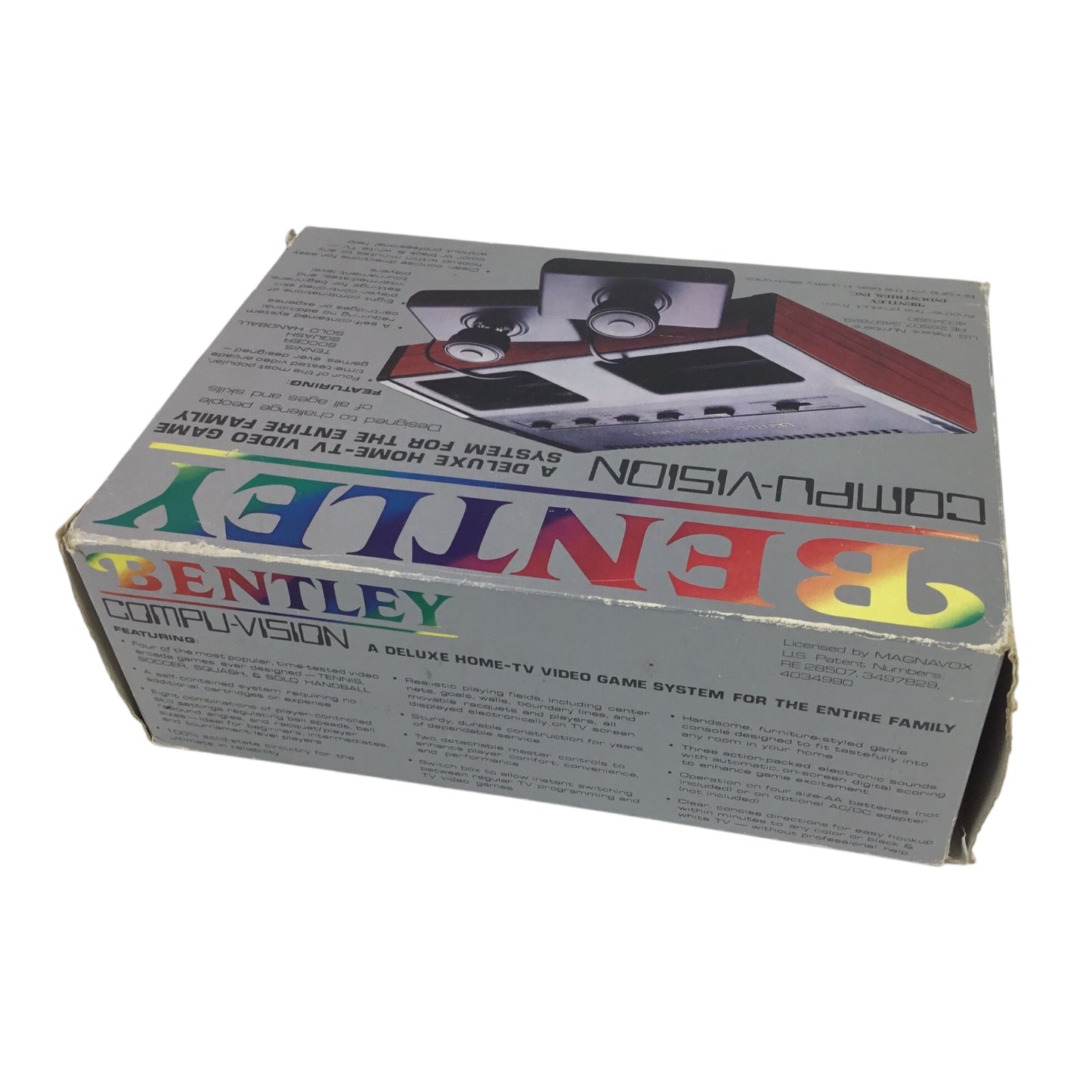 Bentley Compu-Vision Pong Clone Console - In Box - 1980s - Untested