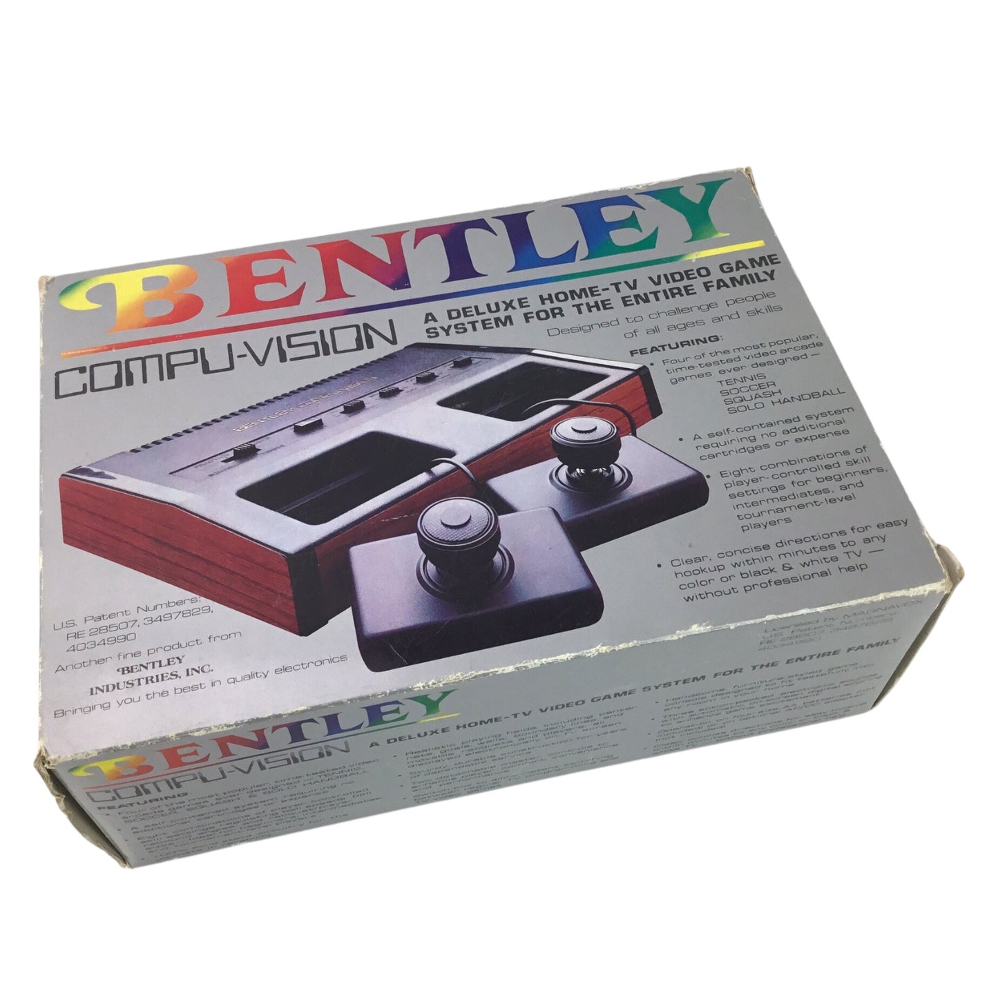 Bentley Compu-Vision Pong Clone Console - In Box - 1980s - Untested