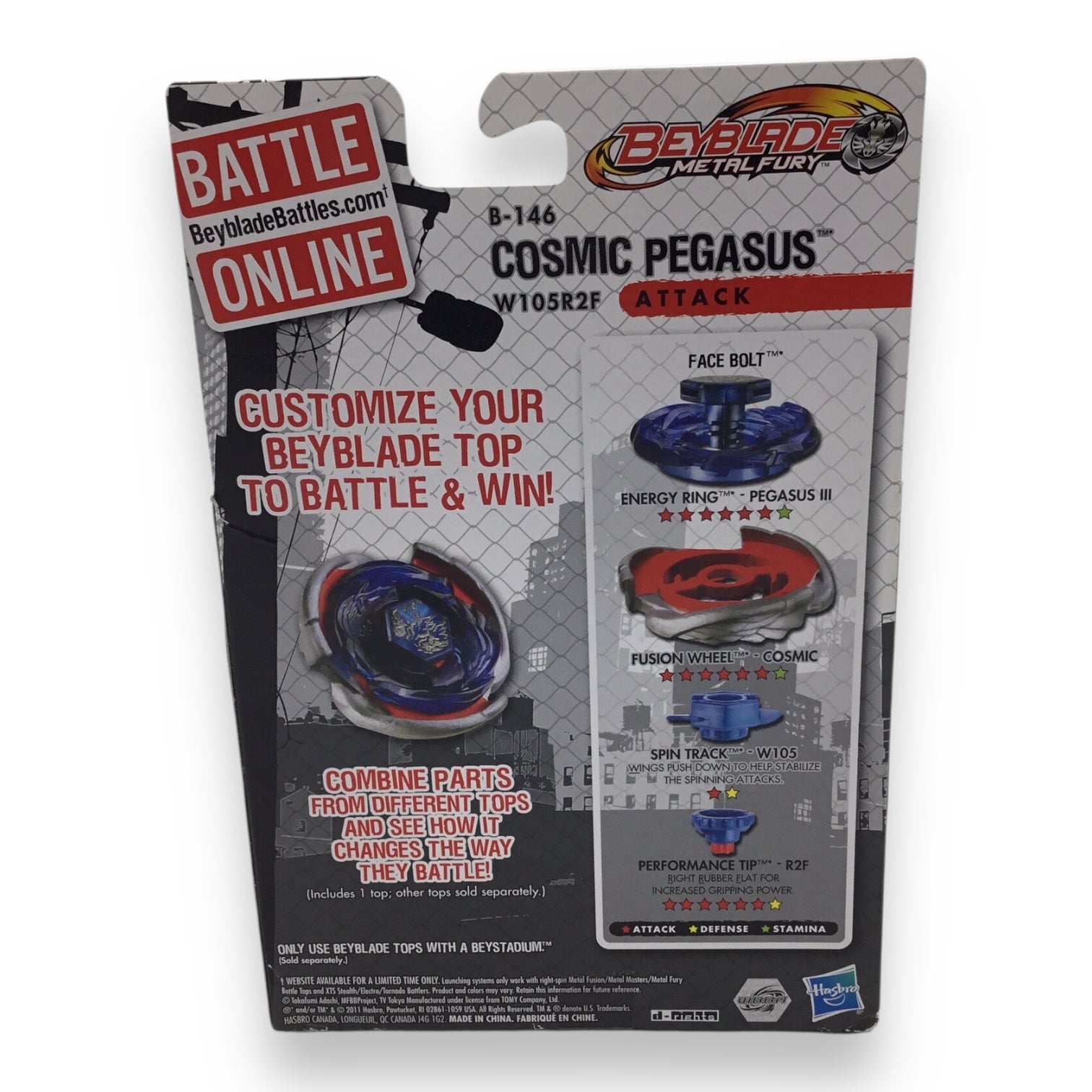 Beyblade Metal Fury - Cosmic Pegasus B-146 / W105R2F