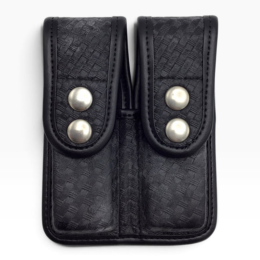 Bianchi Black Basketweave Double Magazine Pouch Size 1 - AccuMold Elite
