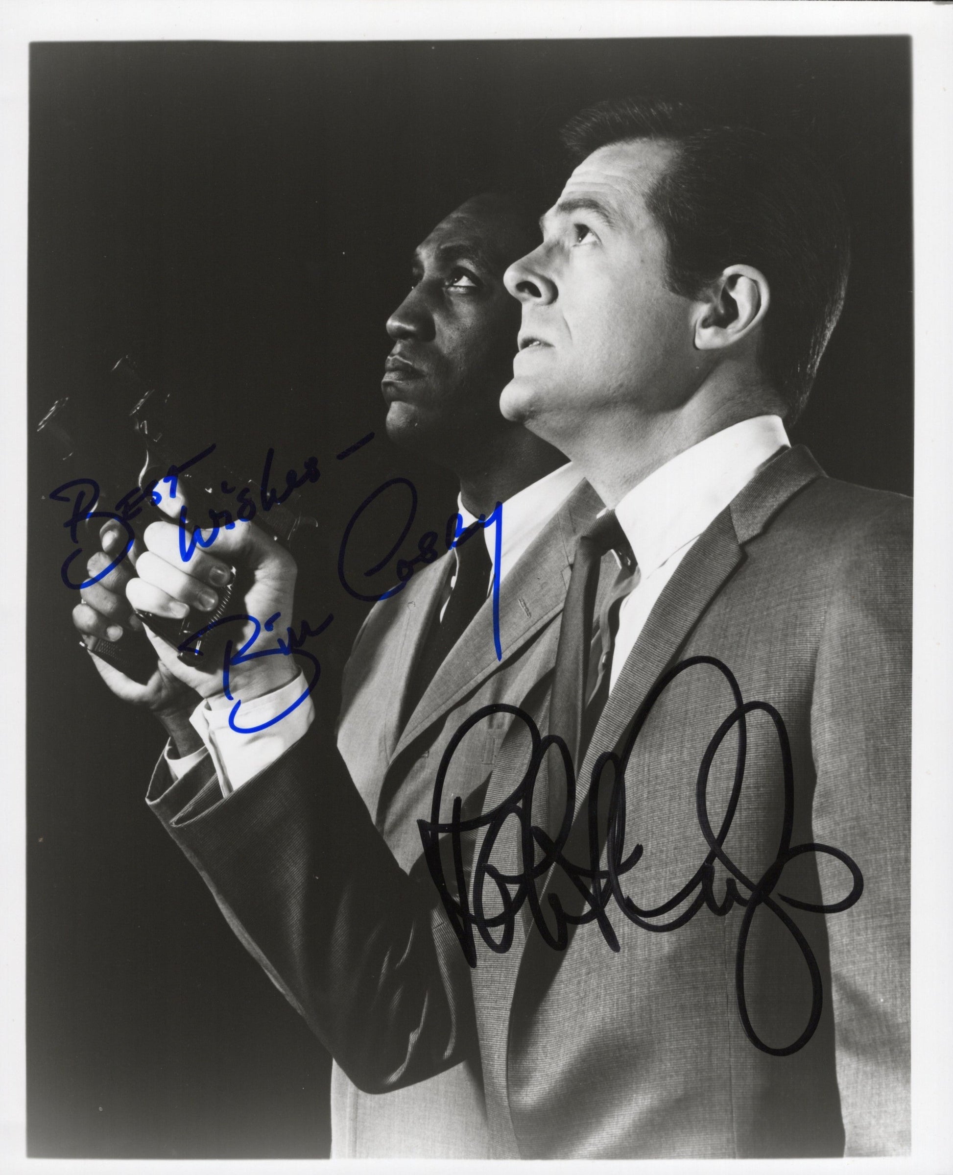 Bill Cosby & Robert Culp Signed 8x10 Photo in "I Spy", Personalized “Best Wishes”
