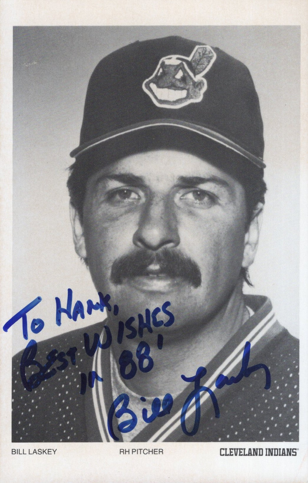 Bill Laskey Baseball Atlanta Braves Signed Photos & Cards Set, Personalized "To Hank, Best Wishes in 88'"