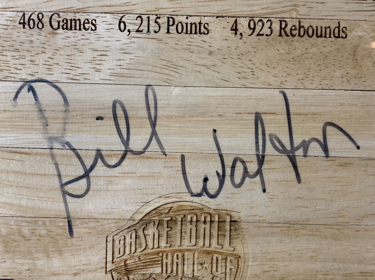 Bill Walton Signed Court Flooring Boston Celtics HOF 1993 PSA/DNA Framed