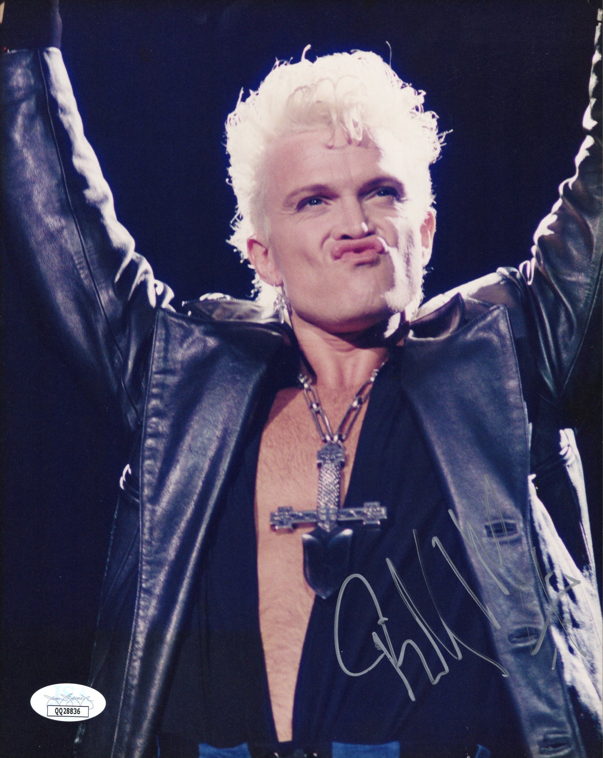 Billy Idol Signed Photo 8x10, JSA and PSA Letter Double Certified Authentic QQ28836