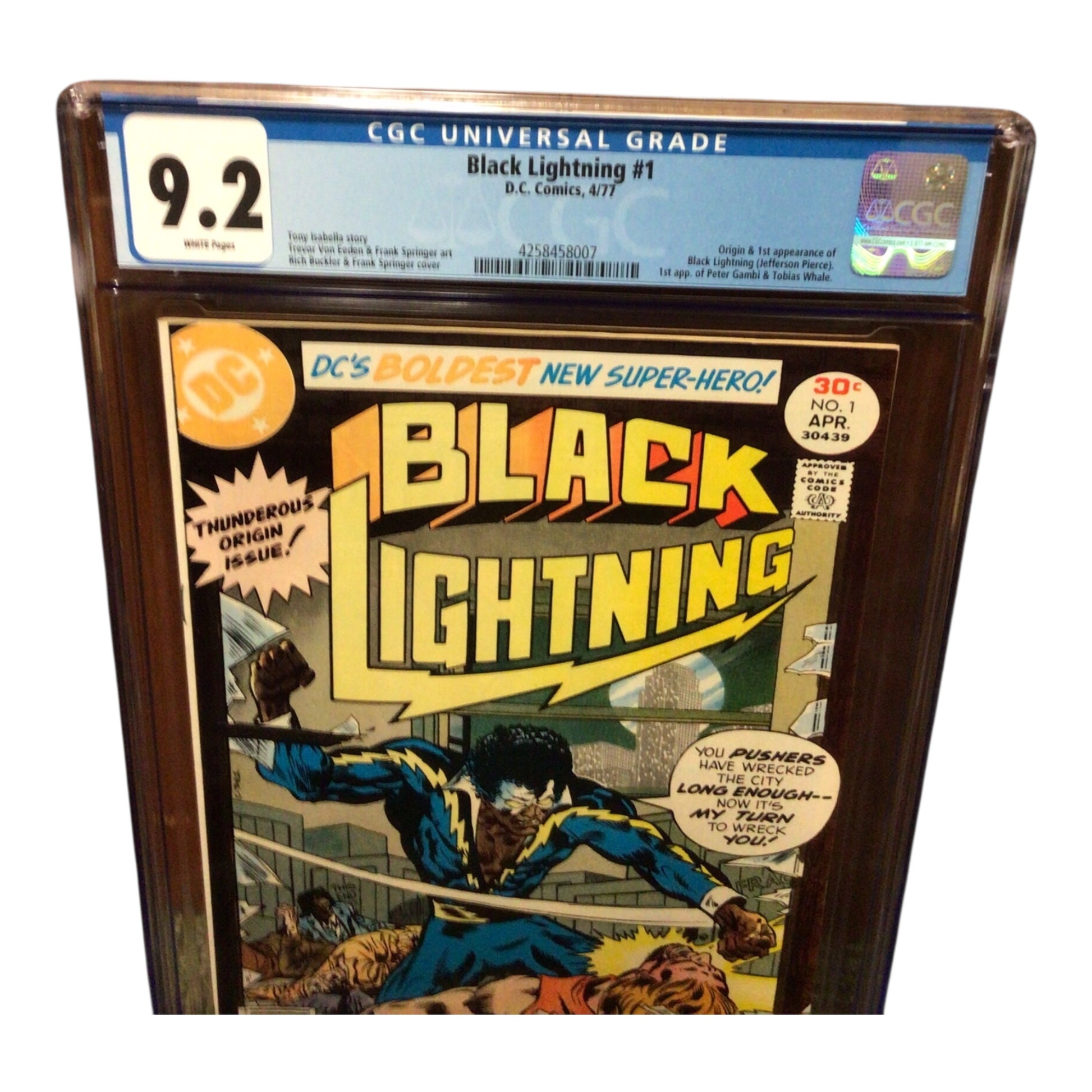Black Lightning #1 DC Comics, 1977 CGC 9.2 - First Appearance of Black Lightning