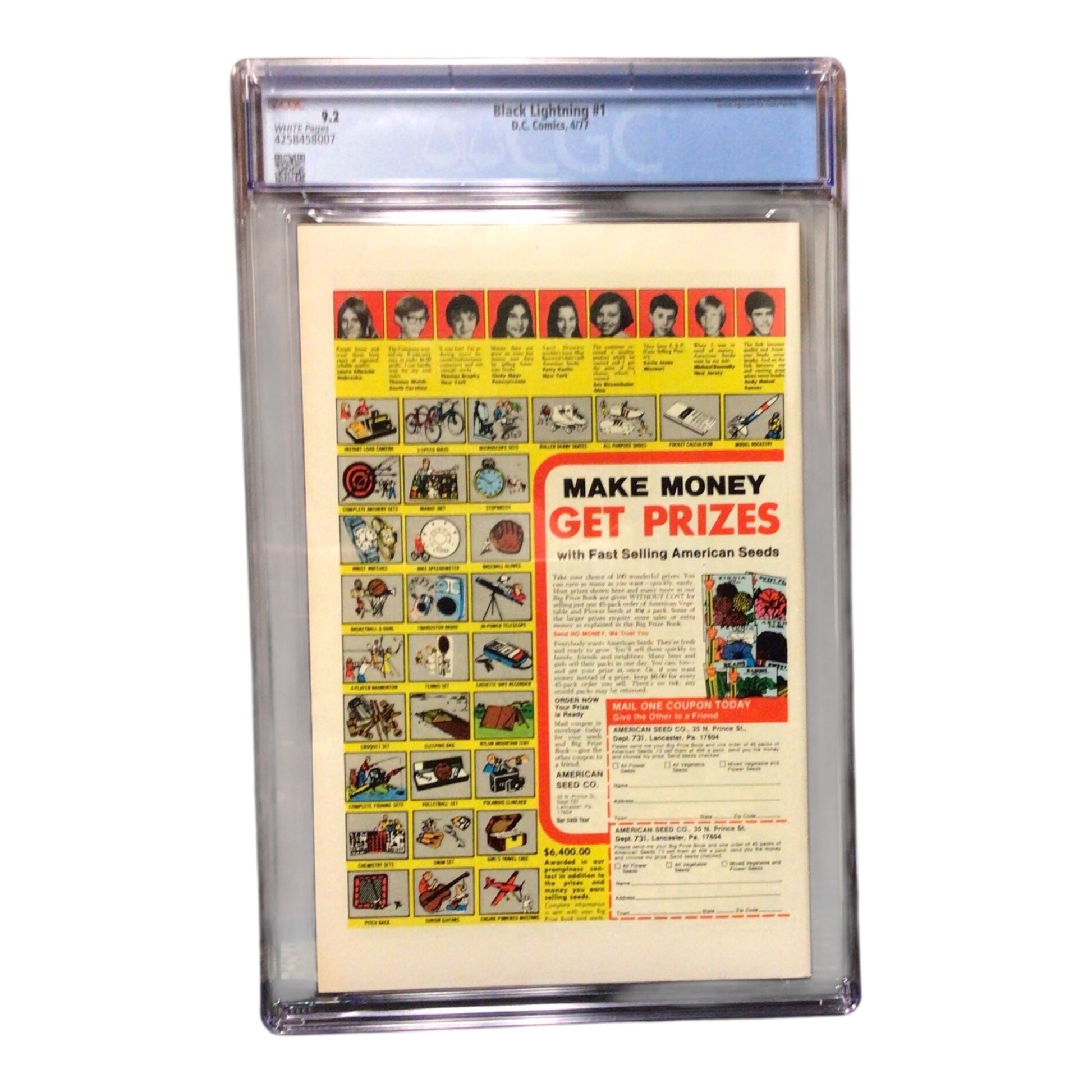 Black Lightning #1 DC Comics, 1977 CGC 9.2 - First Appearance of Black Lightning