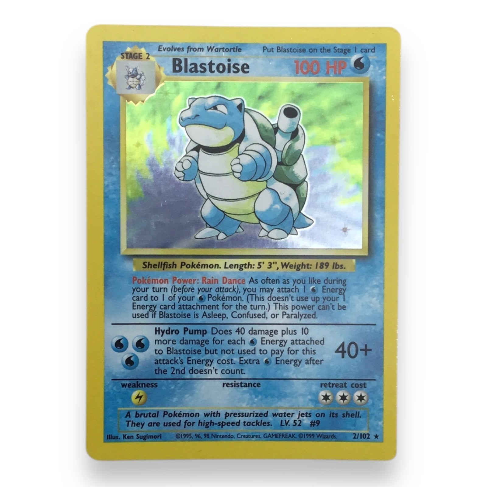 Blastoise (2/102) - Pokémon Holo Trading Card