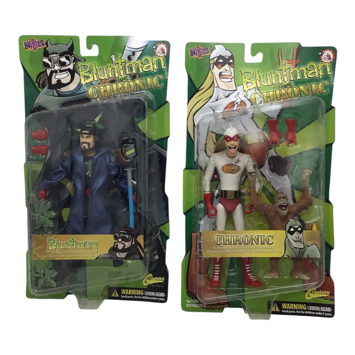 Bluntman & Chronic Action Figure Set of 2 - Graphitti Designs (2002)