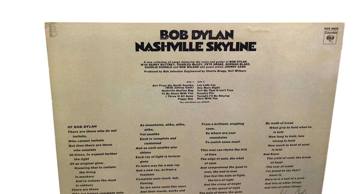 Bob Dylan ~Nashville Skyline Album In 360 Sound Stereo- ~Columbia #KCS 9825