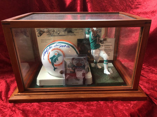 Bob Griese Dolphins Certified Authentic Autographed Mini-helmet Shadowbox