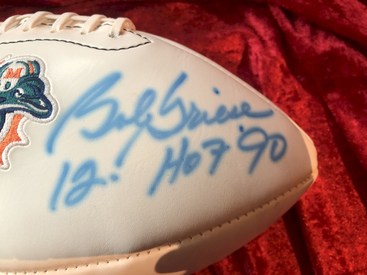 Bob Griese Miami Dolphins Signed Football Shadowbox w/ COA
