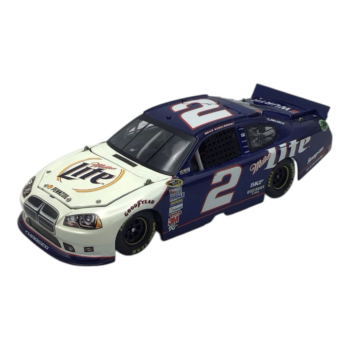 Brad Keselowski #2 Miller Lite Retro 2012 Charger Diecast Model